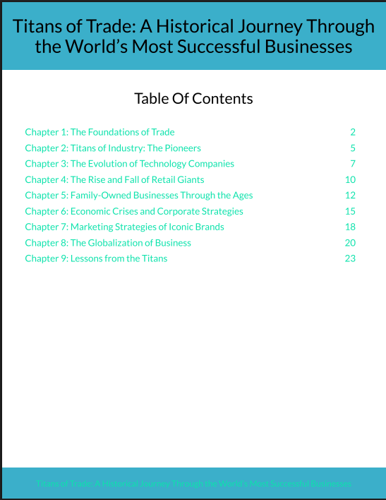 A Historical Journey Through the World’s Most Successful Businesses -eBook PDF