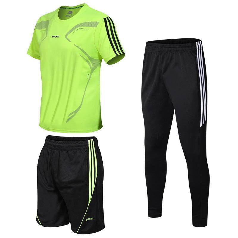 Men's 3-Piece Sports Set – T-Shirt, Shorts & Jogger Pants