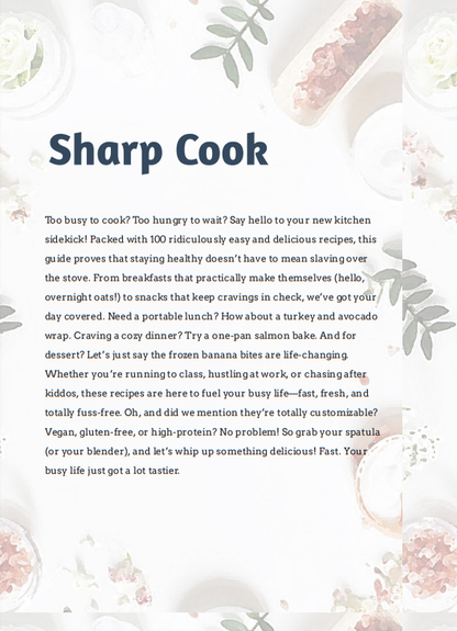 Sharp Cook - Fast and Fresh: 100 Healthy Meals for the On-the-Go Lifestyle -eBook -PDF