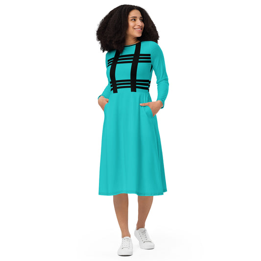 Long sleeve midi dress